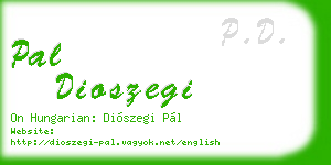 pal dioszegi business card